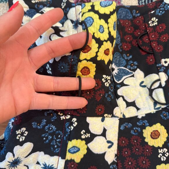 Anthropologie Maeve Marigold Midi Quilted Flowers Dress sz 4 - Picture 4 of 8